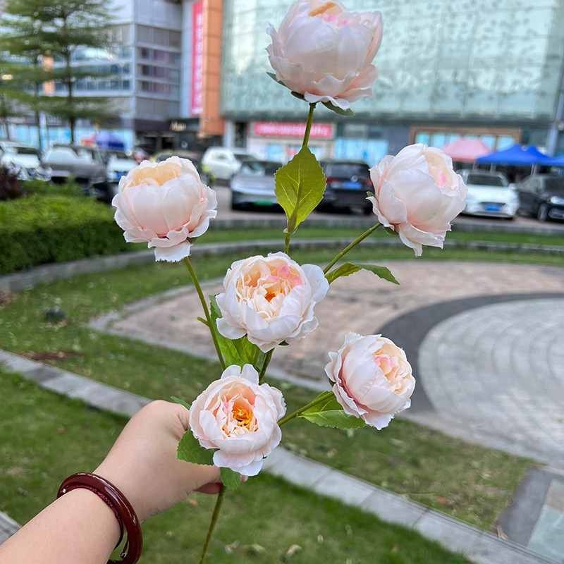Artificial peony with 6 bloom