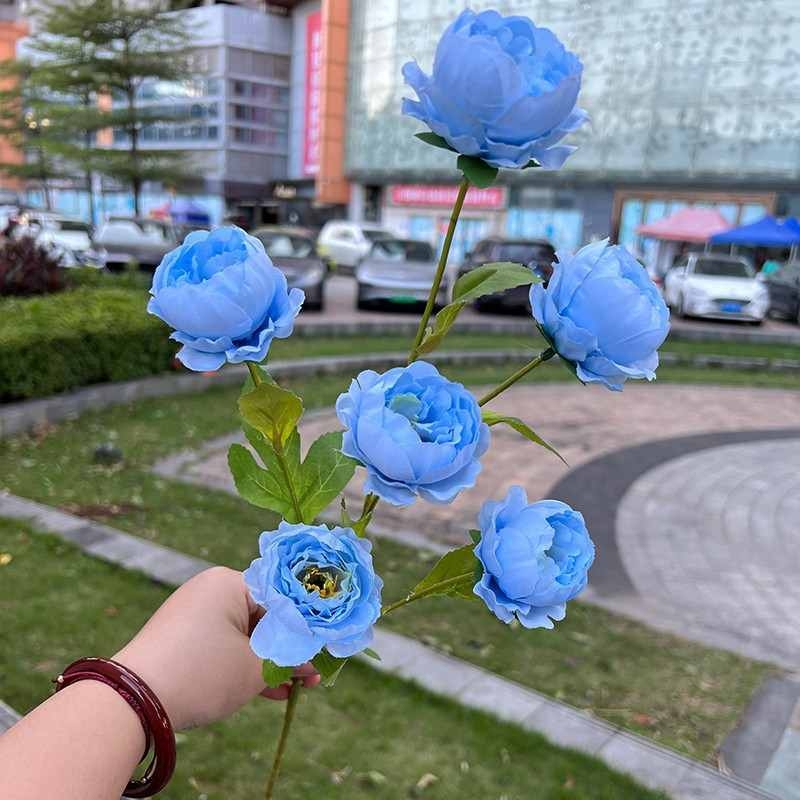 Artificial peony with 6 bloom