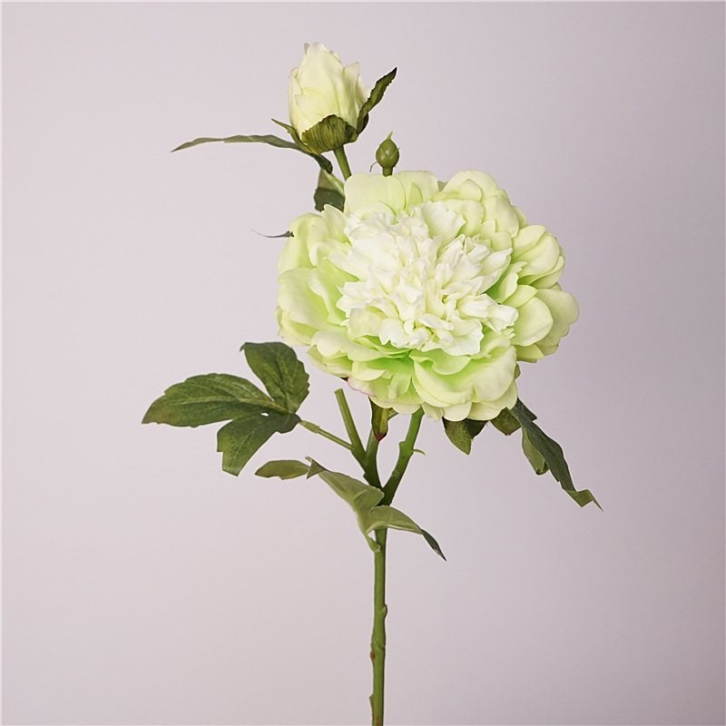 High-quality artificial peony with two blooms