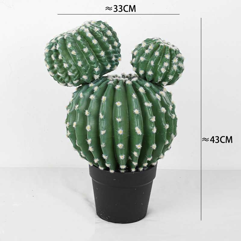 Artificial ball cactus bonsai