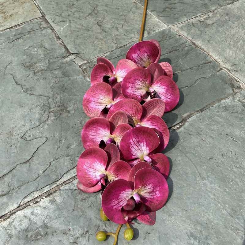Multi-colored artificial Phalaenopsis orchids with a real touch feel
