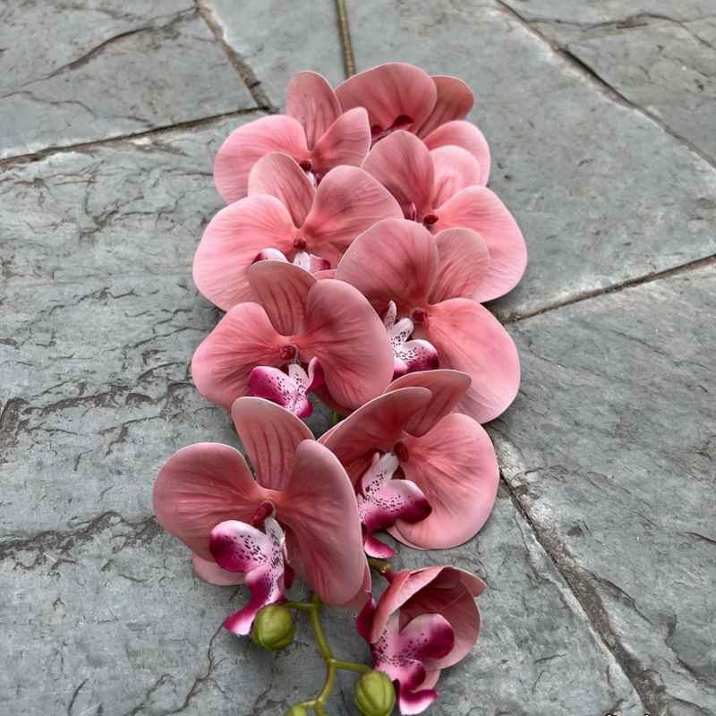 Multi-colored artificial Phalaenopsis orchids with a real touch feel