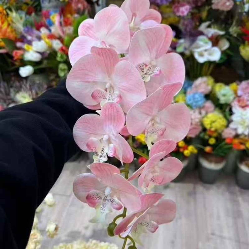 Multi-colored artificial Phalaenopsis orchids with a real touch feel