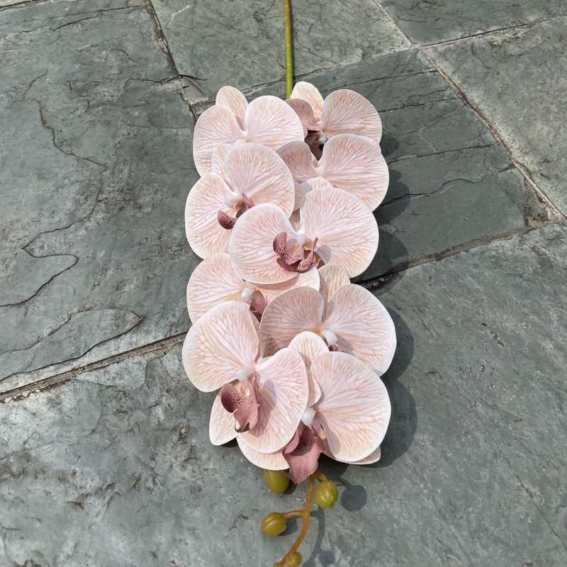 Multi-colored artificial Phalaenopsis orchids with a real touch feel