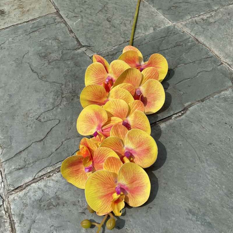 Multi-colored artificial Phalaenopsis orchids with a real touch feel
