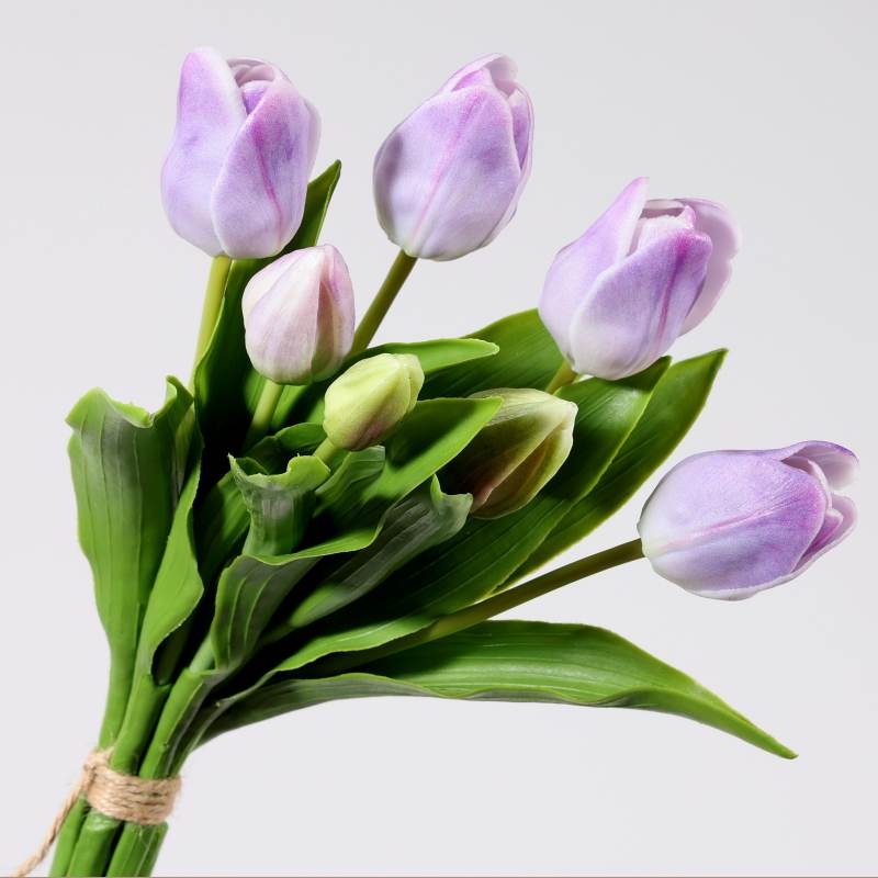 A bunch of artificial tulips with 7 flowers