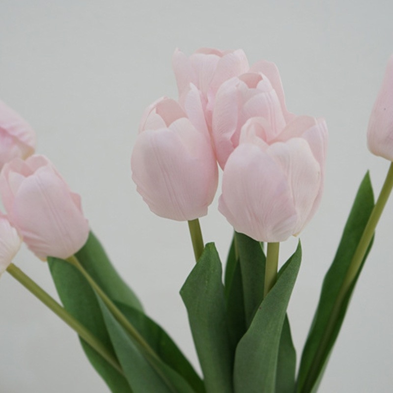 Soft touch lifelike artificial tulip