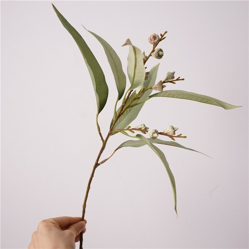 Artificial  eucalyptus leaves with fruit