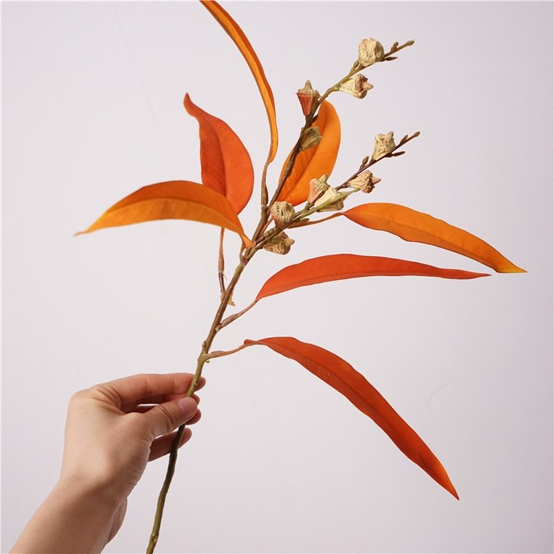 Artificial  eucalyptus leaves with fruit