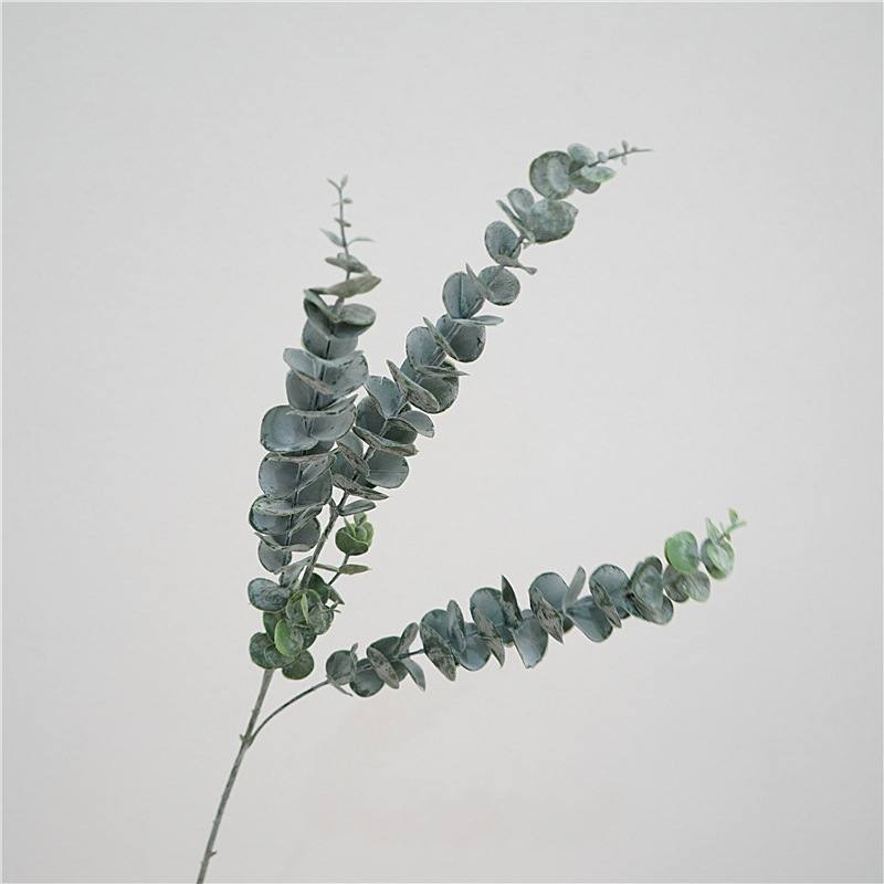 Artificial frost-covered eucalyptus
