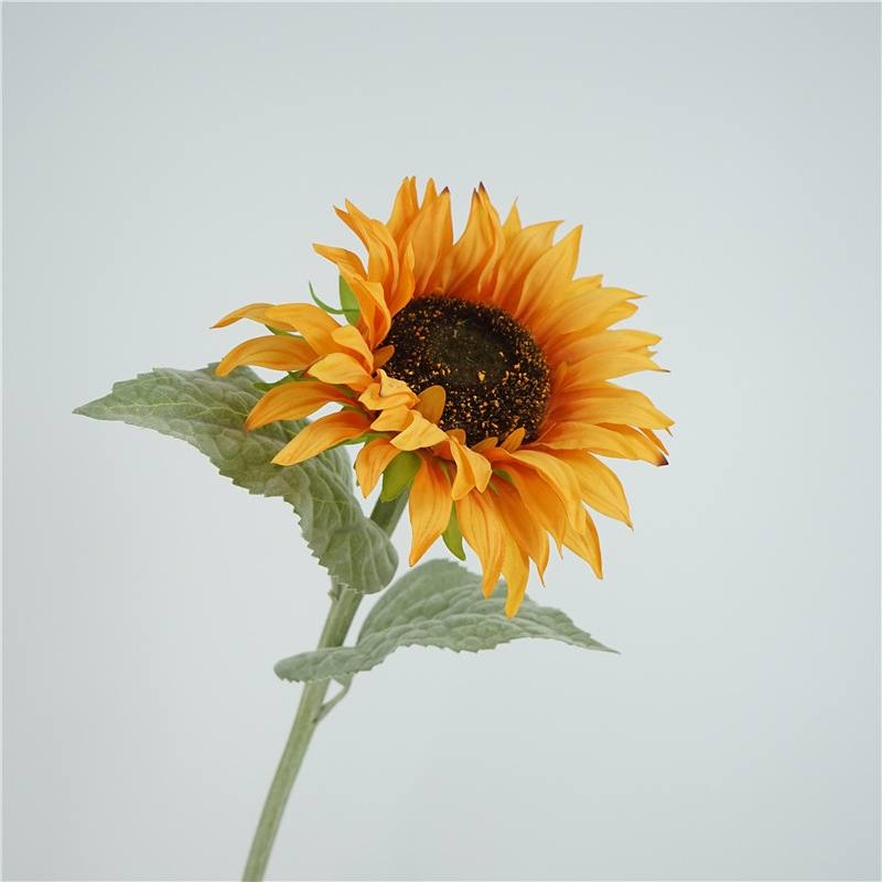Soft-touch artificial sunflower