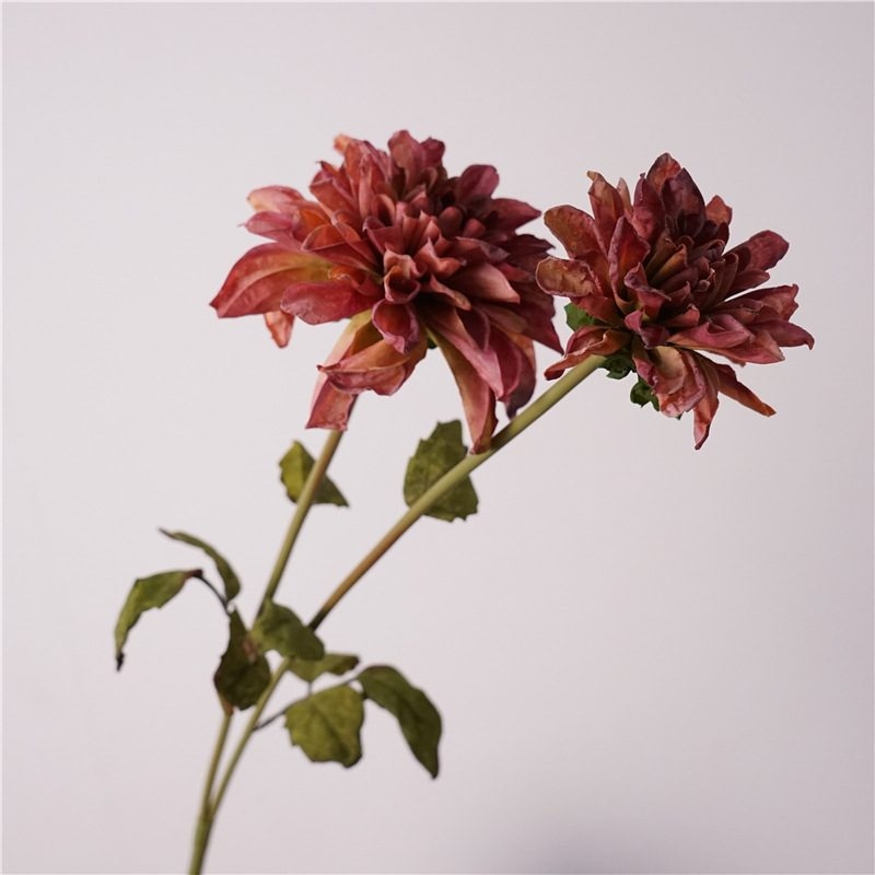Artificial dahlia with two blooms