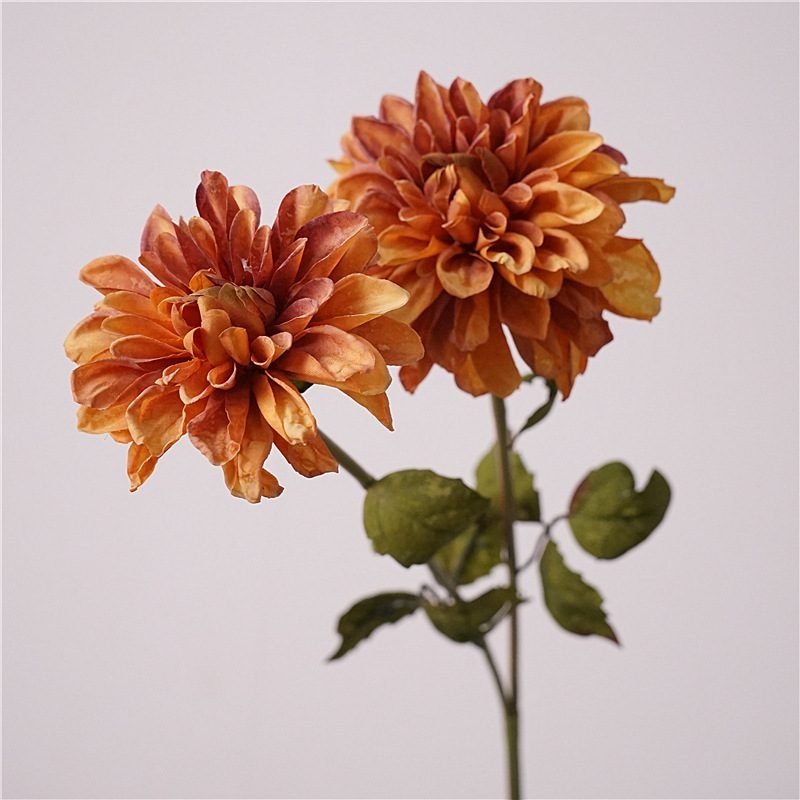Artificial dahlia with two blooms