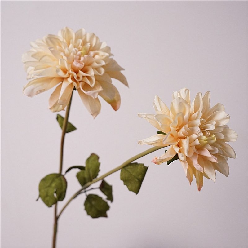 Artificial dahlia with two blooms