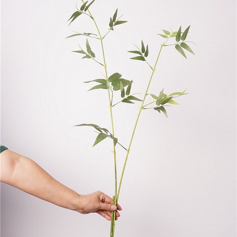 Lifelike bamboo with two branches