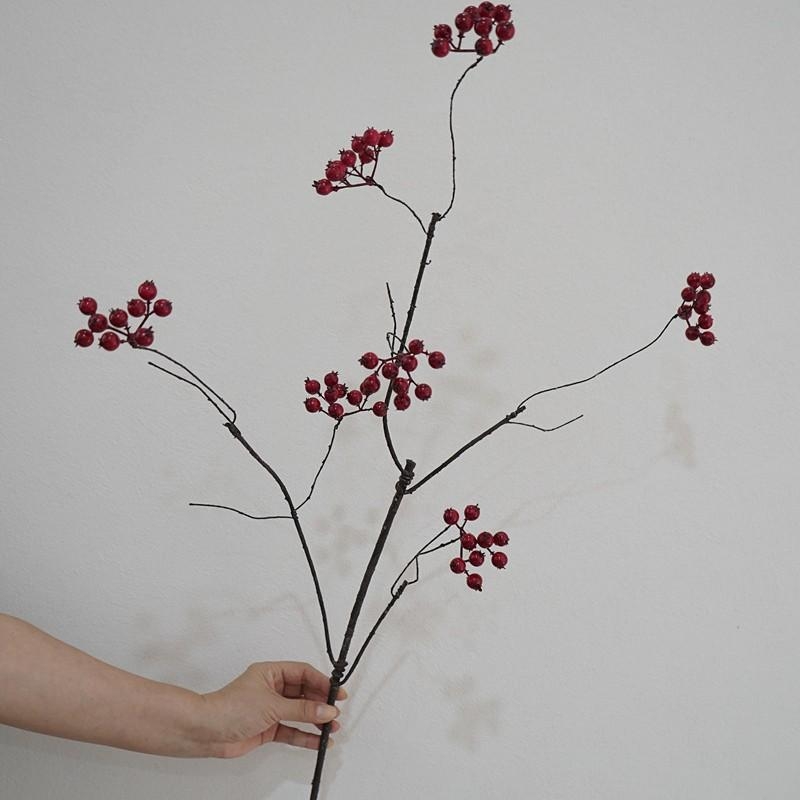 Artificial wild berry ornamental branches
