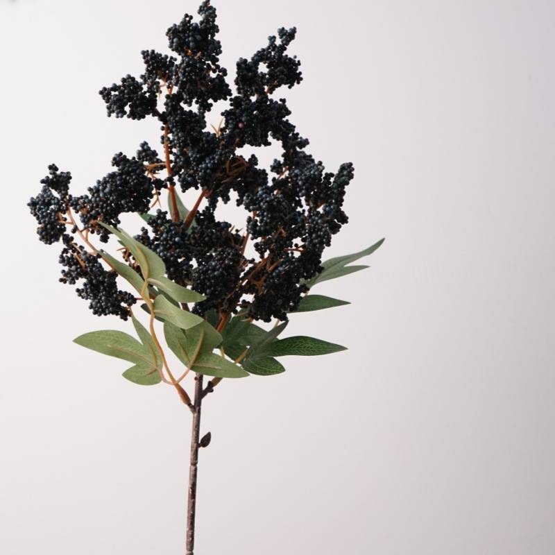 Artificial Pink Pepper Berry Branch
