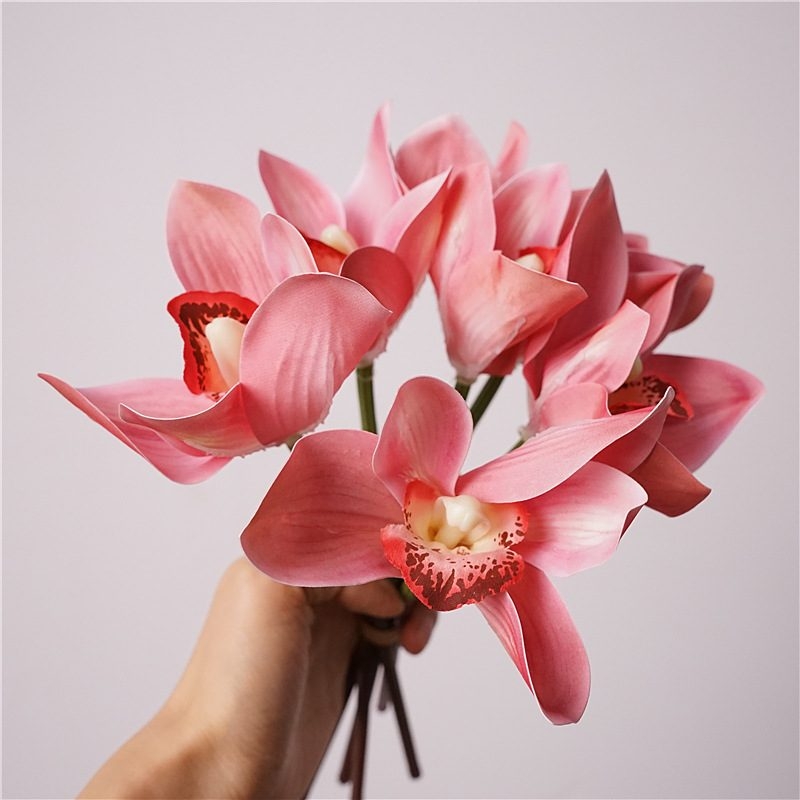Realistic Cymbidium Orchid Bunch