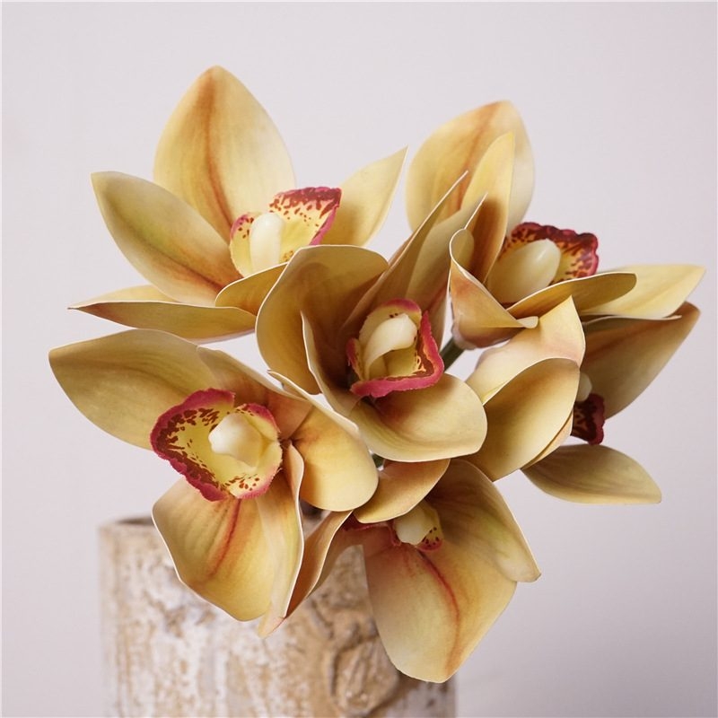 Realistic Cymbidium Orchid Bunch