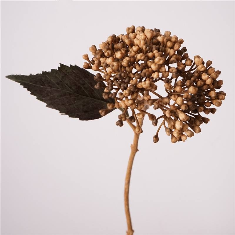 Artificial autumn-colored hydrangea fruit