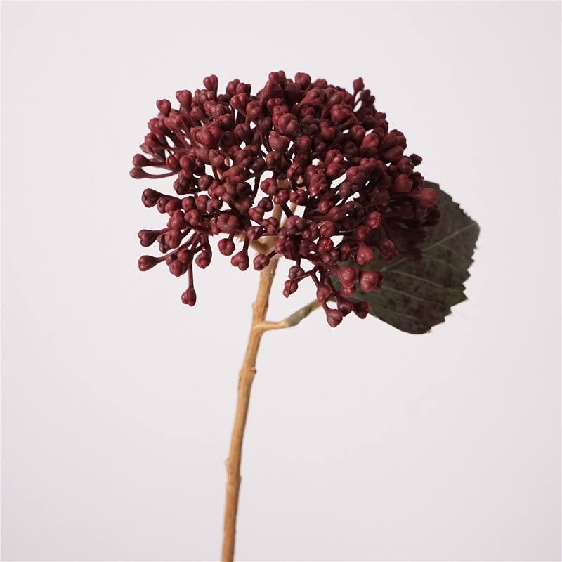Artificial autumn-colored hydrangea fruit
