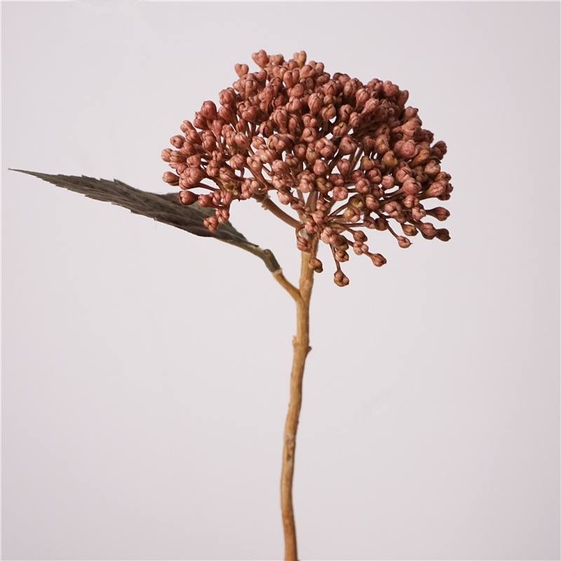Artificial autumn-colored hydrangea fruit