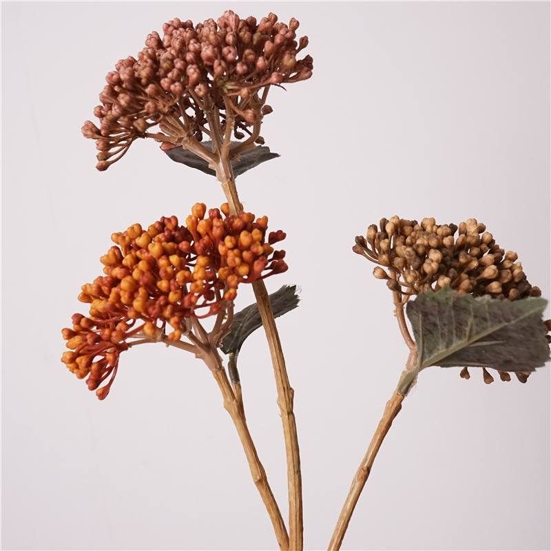 Artificial autumn-colored hydrangea fruit