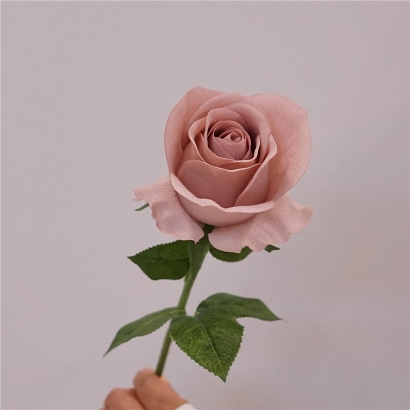 Soft-Touch Artificial Rose Stem – 48cm