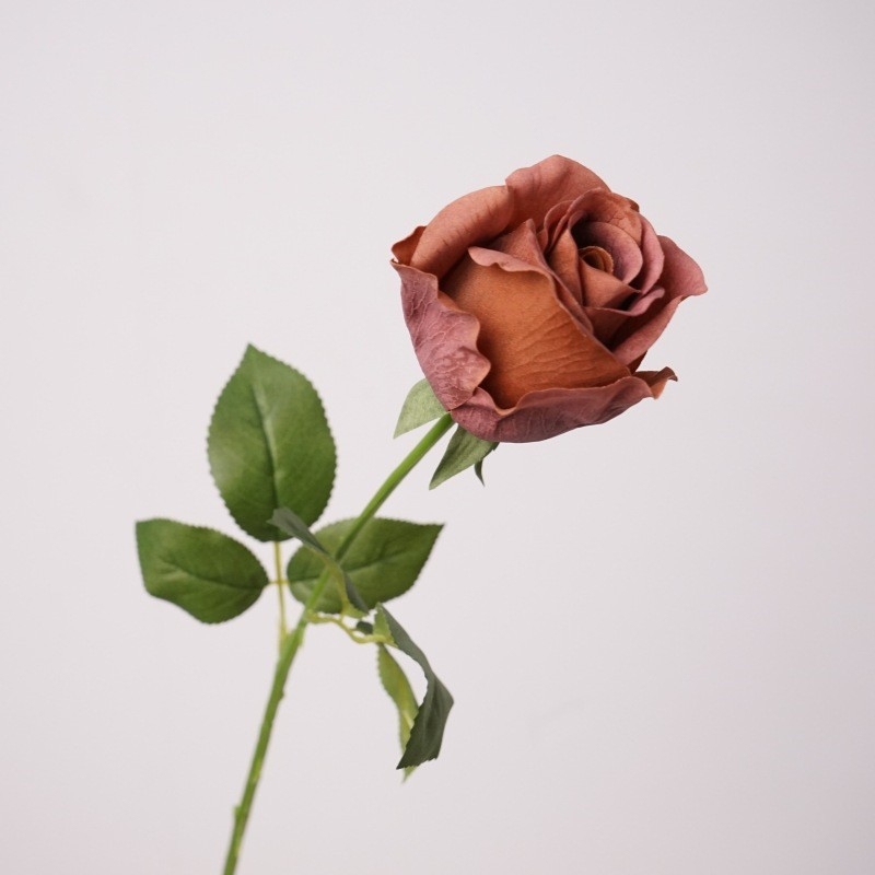 Soft-Touch Long Stem Artificial Rose – 65cm