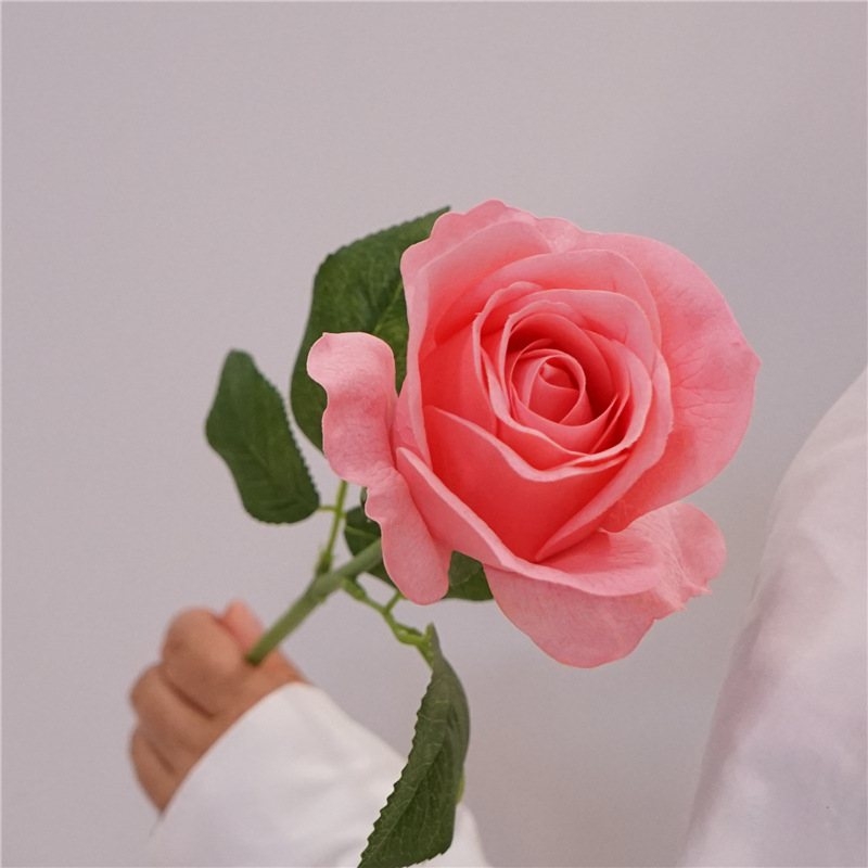 Soft-Touch Artificial Rose Stem – 48cm