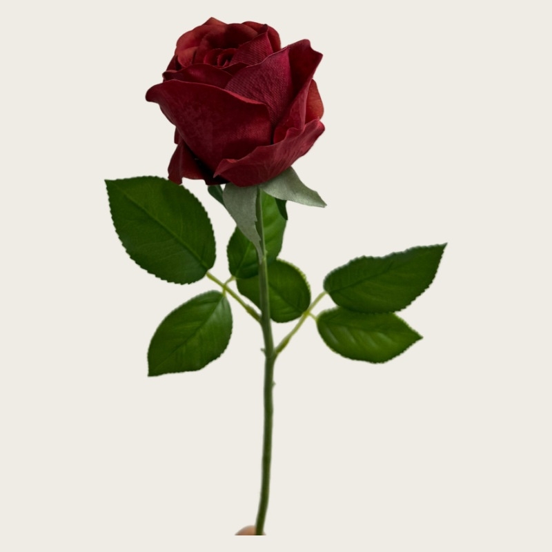 Soft-Touch Artificial Rose Stem – 48cm