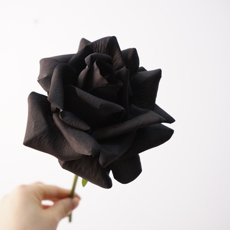 Soft-Touch Artificial Rose Stem – 12cm Bloom