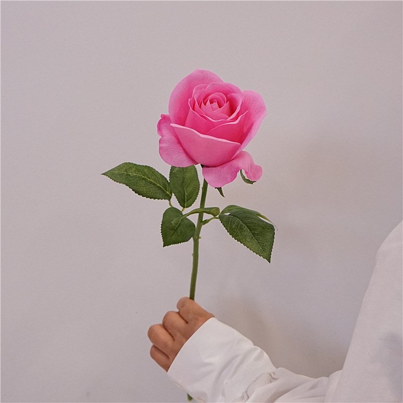 Soft-Touch Artificial Rose Stem – 48cm