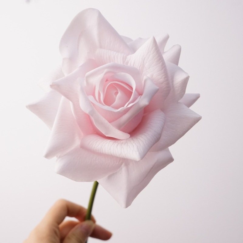 Soft-Touch Artificial Rose Stem – 12cm Bloom