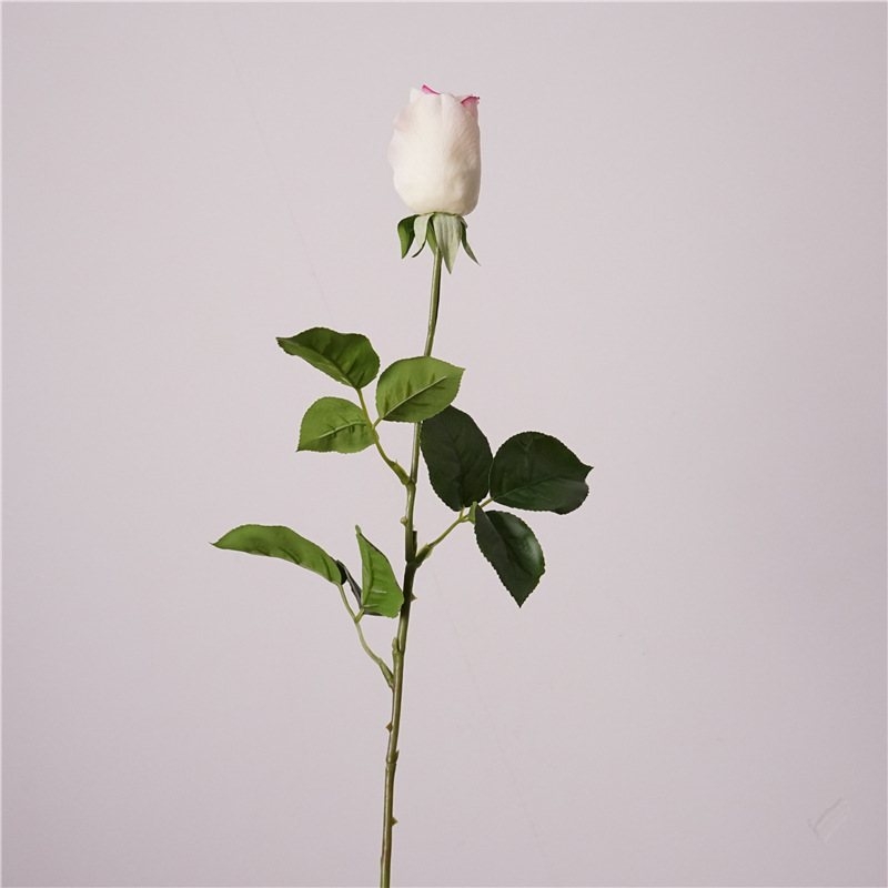 Soft-Touch Long Stem Artificial Rose Bud – 66cm