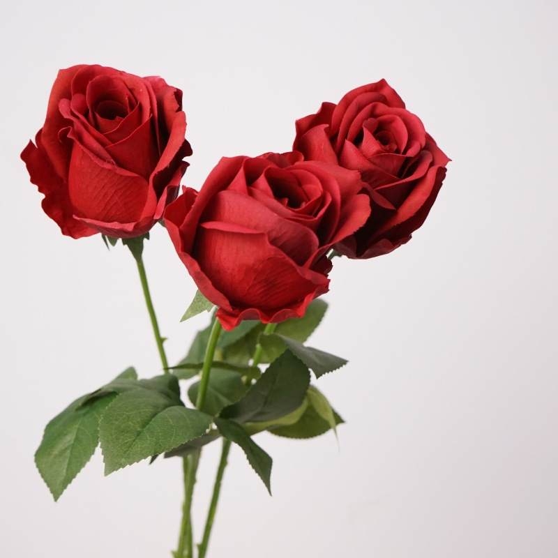 Soft-Touch Long Stem Artificial Rose – 65cm