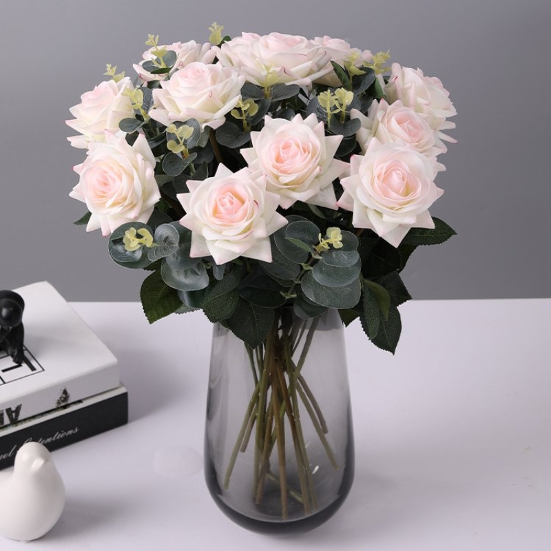 Soft-Touch Artificial Rose Stem – 42cm