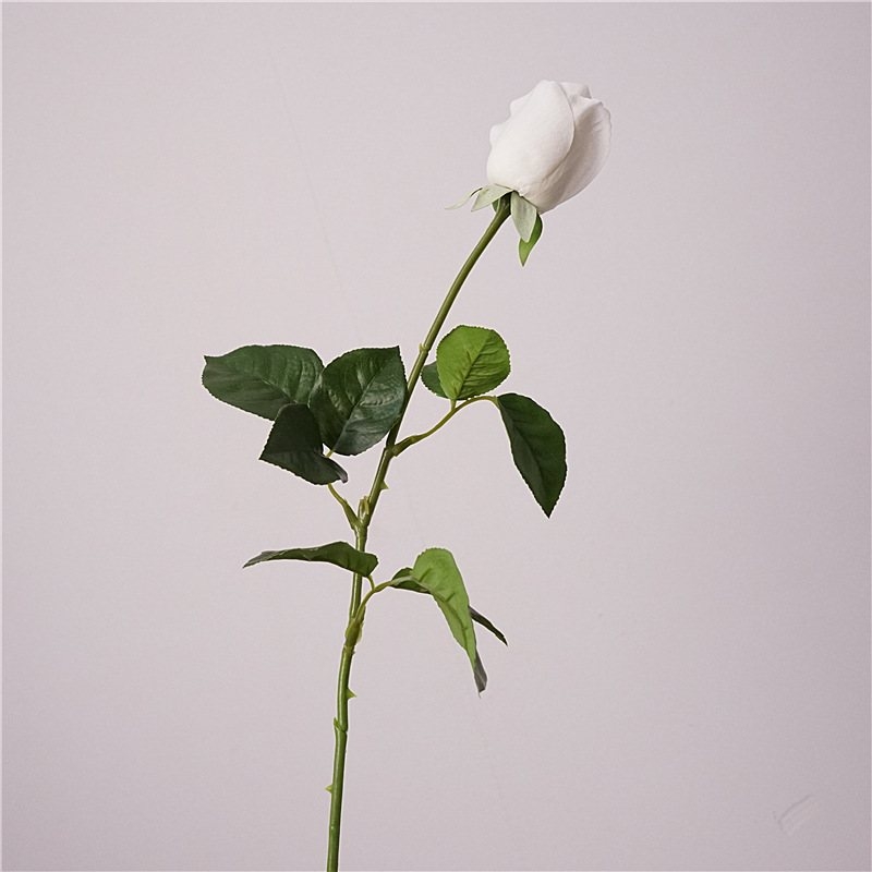 Soft-Touch Long Stem Artificial Rose Bud – 66cm