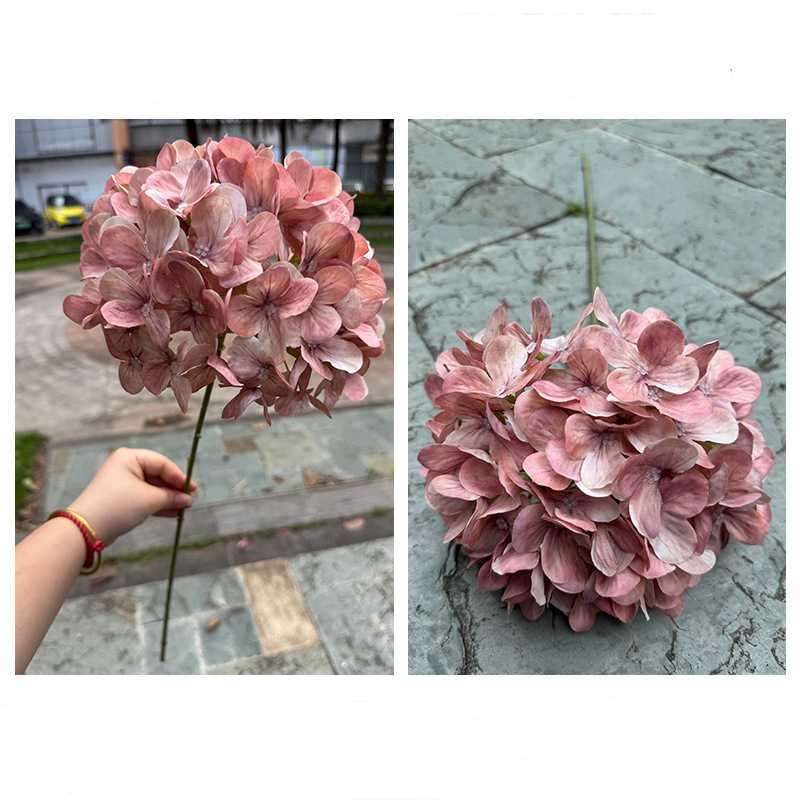 Fabric Artificial Hydrangea Flower Stem – 70cm