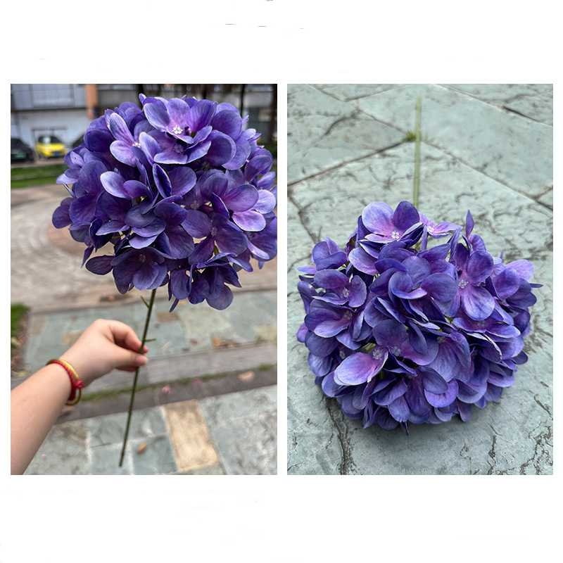 Fabric Artificial Hydrangea Flower Stem – 70cm