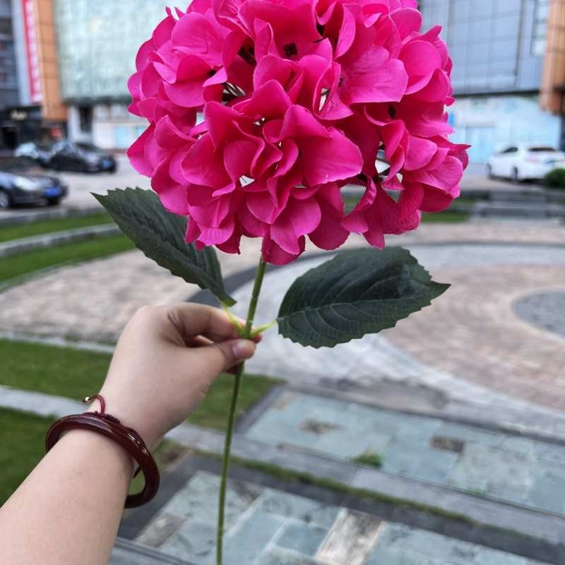 Single-Headed Korean-Style Artificial Hydrangea – 60cm
