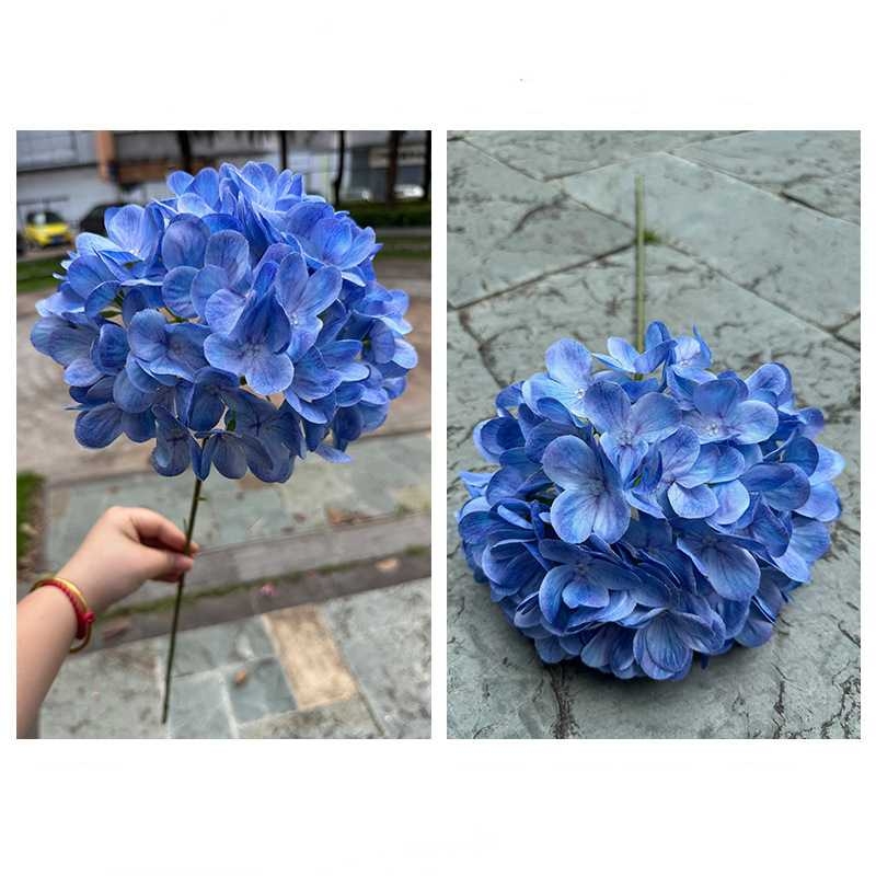 Fabric Artificial Hydrangea Flower Stem – 70cm