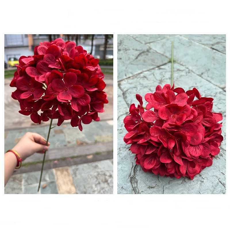 Fabric Artificial Hydrangea Flower Stem – 70cm