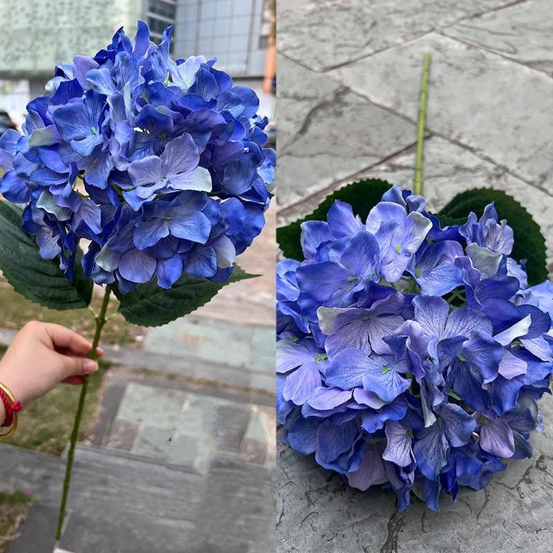 Multicolored Fabric Artificial Hydrangea Flower – 66cm