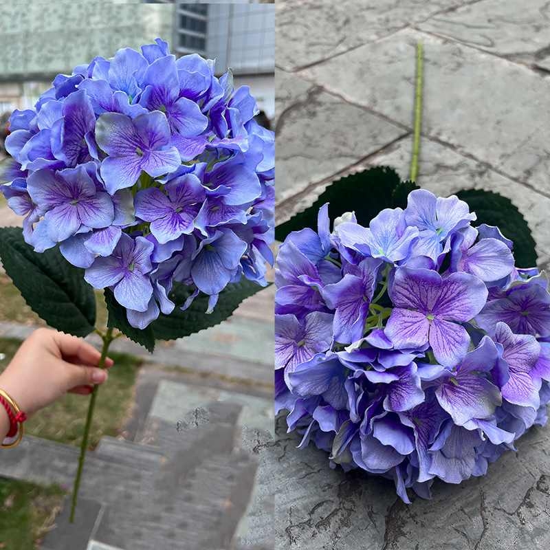 Multicolored Fabric Artificial Hydrangea Flower – 66cm