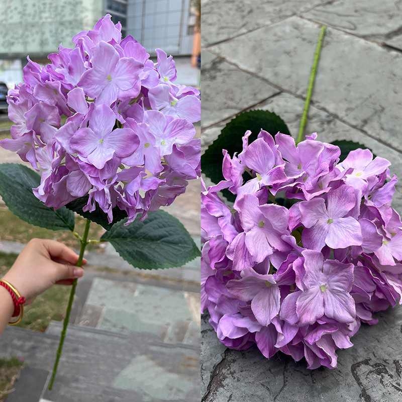 Multicolored Fabric Artificial Hydrangea Flower – 66cm