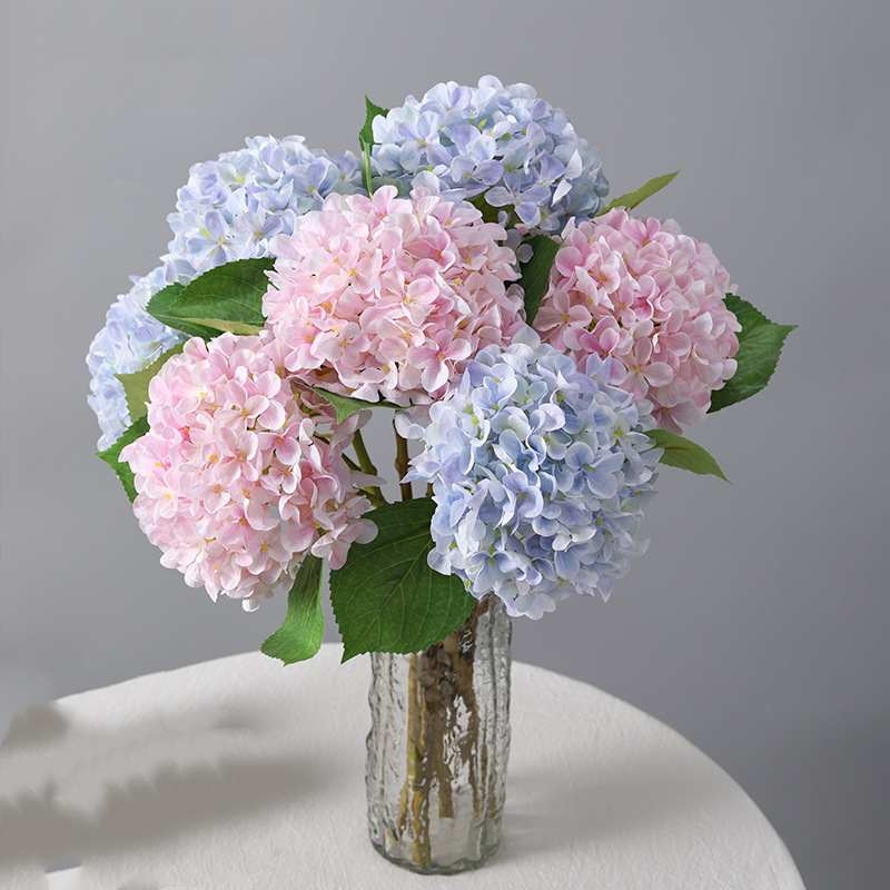 Multicolor Fabric Artificial Hydrangea Flower Stem – 47cm