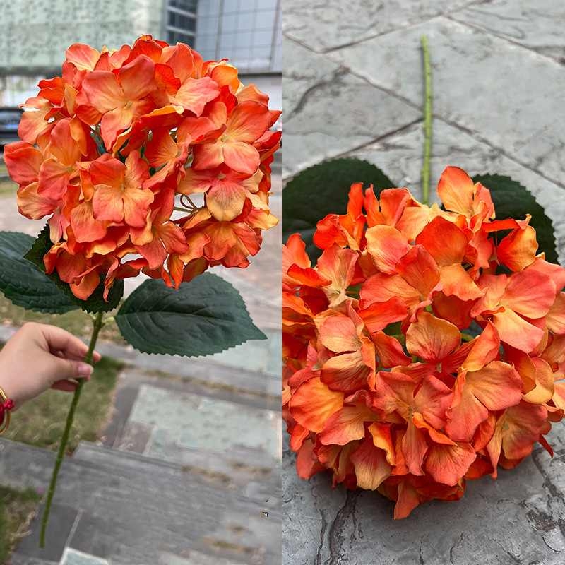 Multicolored Fabric Artificial Hydrangea Flower – 66cm