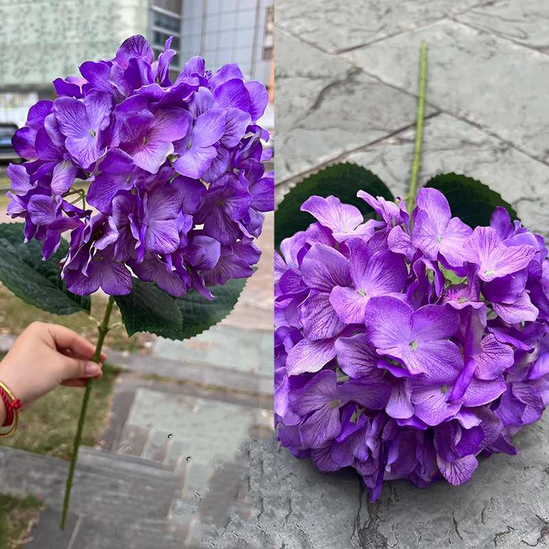 Multicolored Fabric Artificial Hydrangea Flower – 66cm