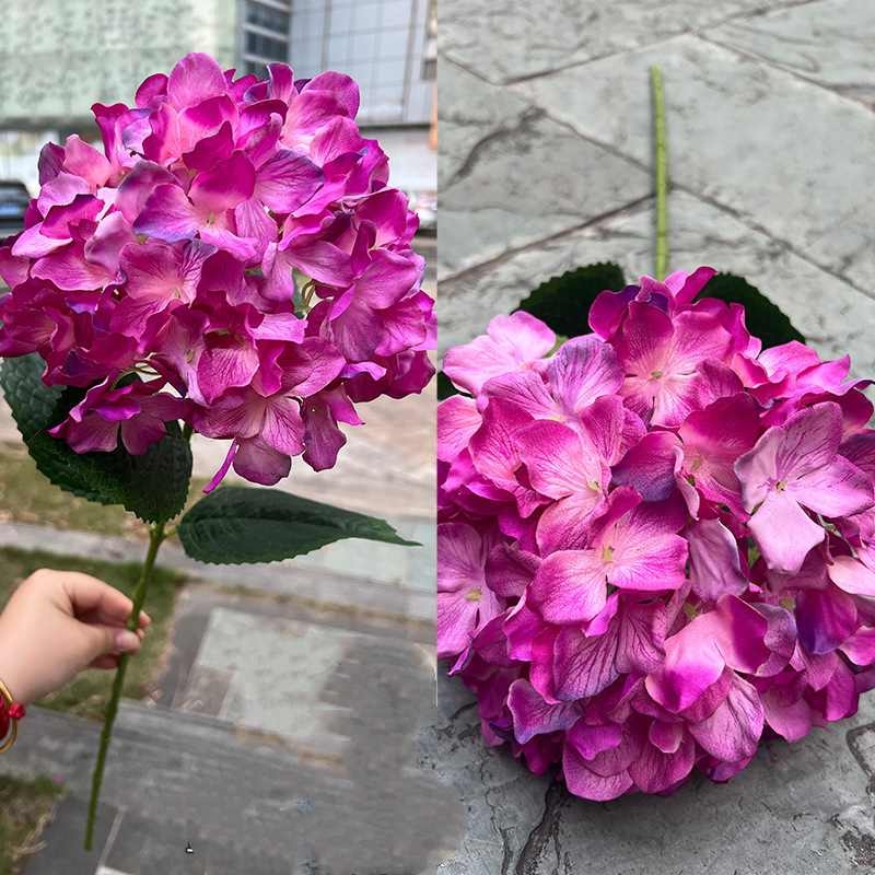 Multicolored Fabric Artificial Hydrangea Flower – 66cm